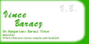 vince baracz business card